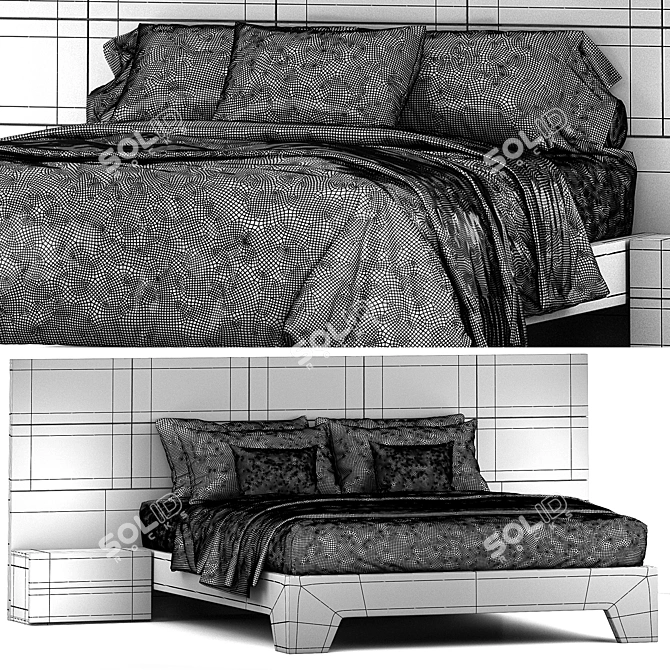 Allain Bed - Elegant Modern Design 3D model image 6
