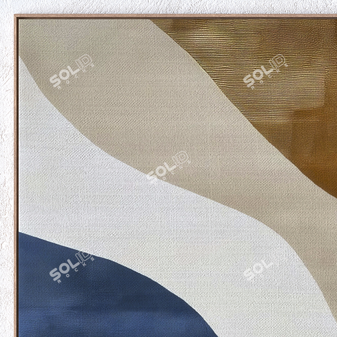 Modern Large Wall Art Set 3D model image 2