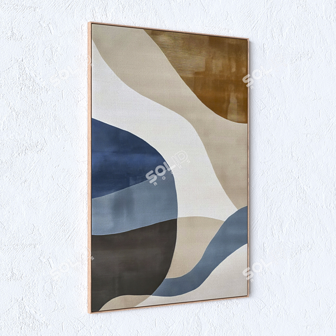 Modern Large Wall Art Set 3D model image 3