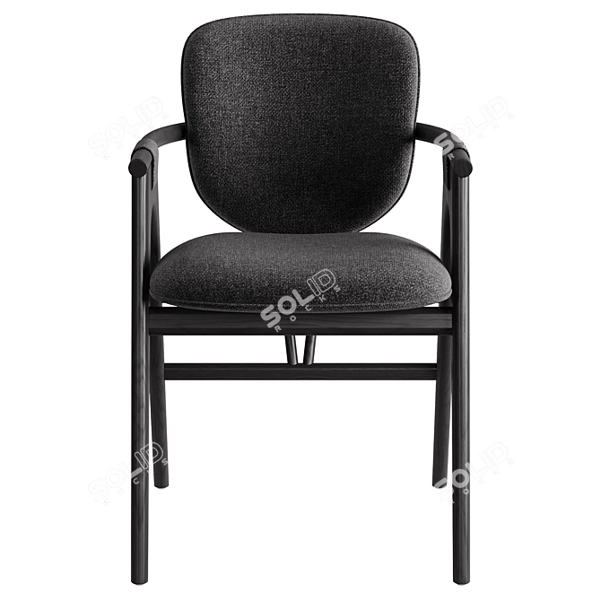  Modern City Grey Armchair 3D model image 2