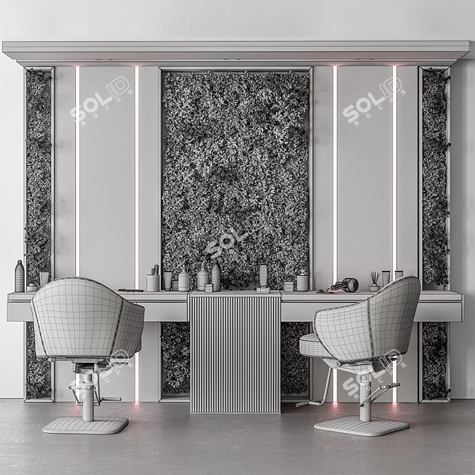 Title: 14 Beauty Salon Barber Shop 3D model image 4