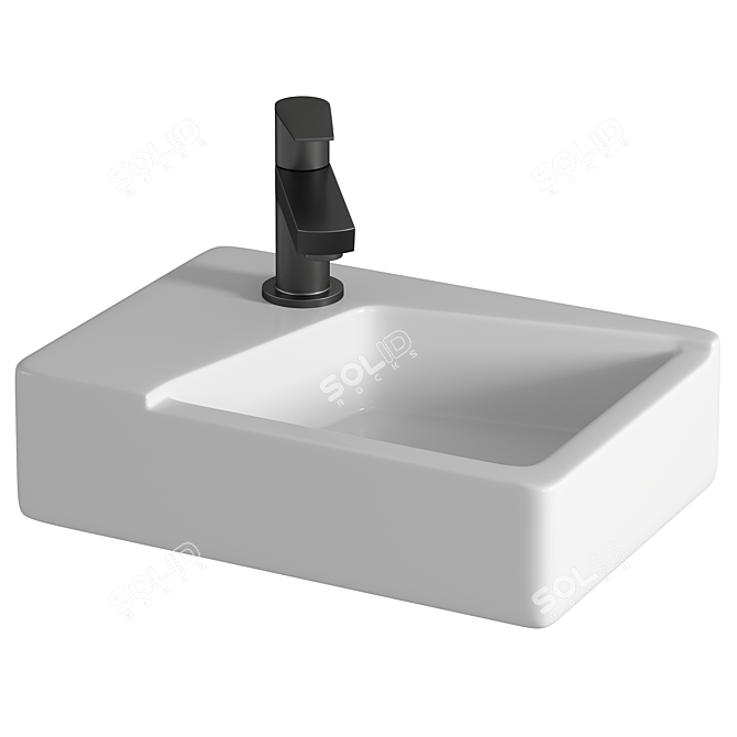 Syon SPENTA Wall Mount Basin 3D model image 1