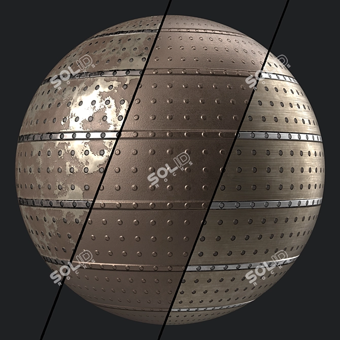 PBR Metal Panels 4K Textures 3D model image 1