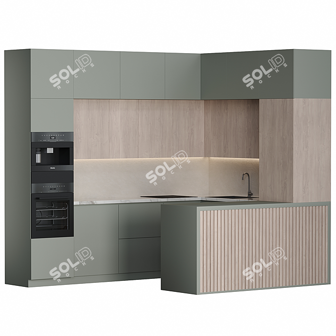 Modern Kitchen Design 2014 3D model image 3