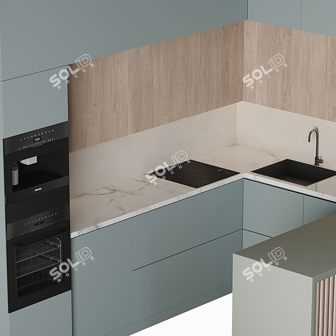 Modern Kitchen Design 2014 3D model image 4