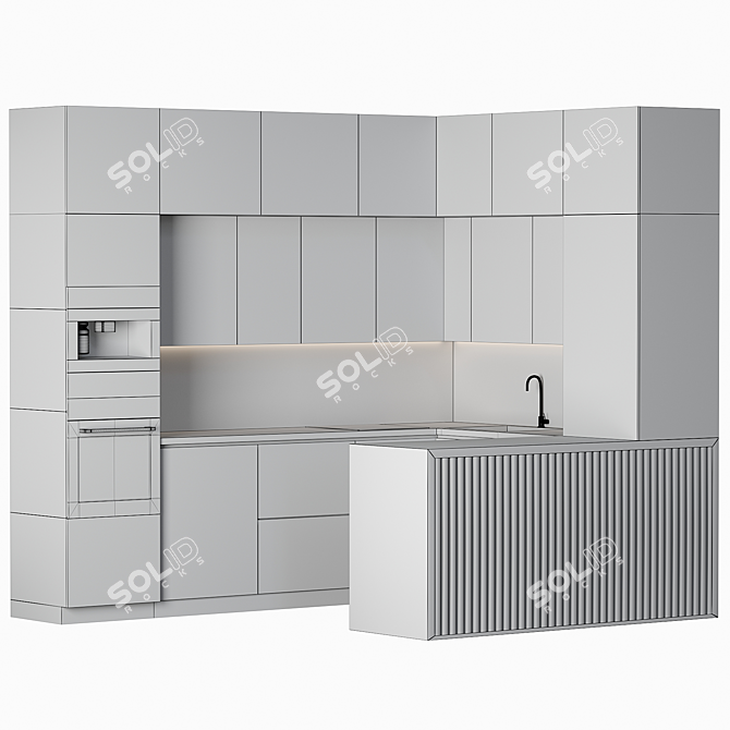 Modern Kitchen Design 2014 3D model image 6