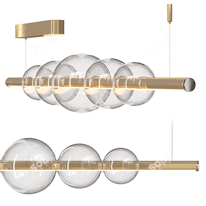 Modern Pendant Light Fixture 3D model image 2