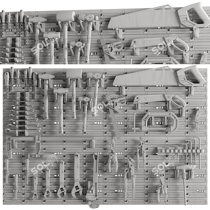 Tool Work Essentials: Precision Hand Tools 3D model image 5