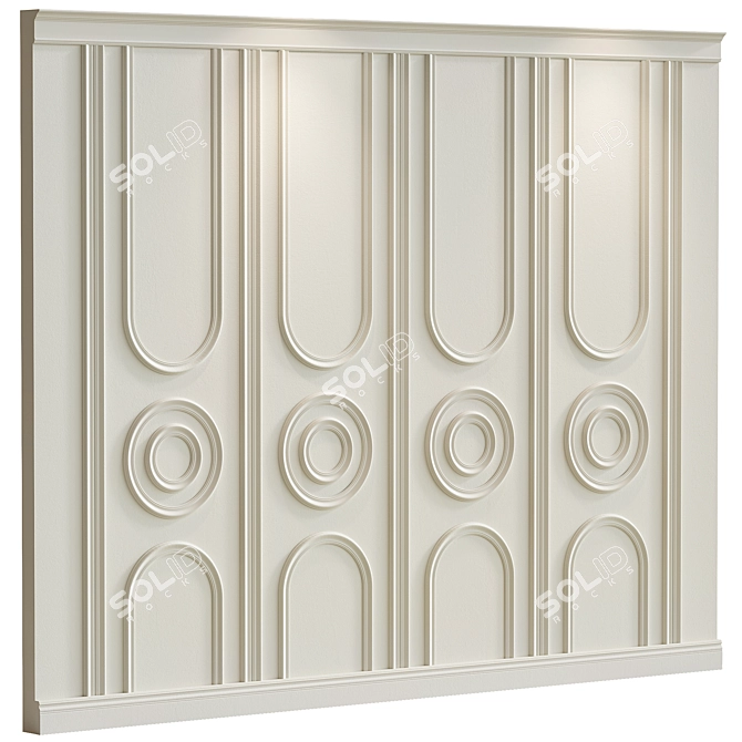 Title: Decorative Stucco with Molding #021 3D model image 1