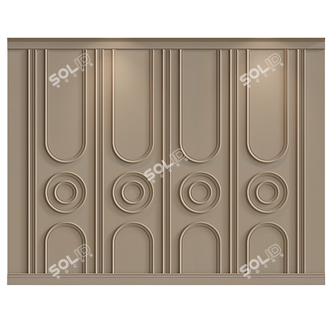 Title: Decorative Stucco with Molding #021 3D model image 2