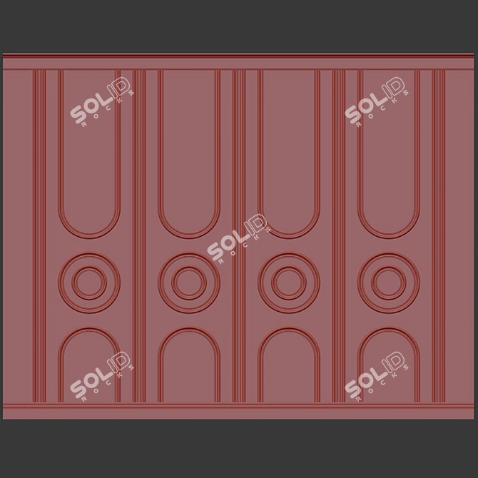 Title: Decorative Stucco with Molding #021 3D model image 3