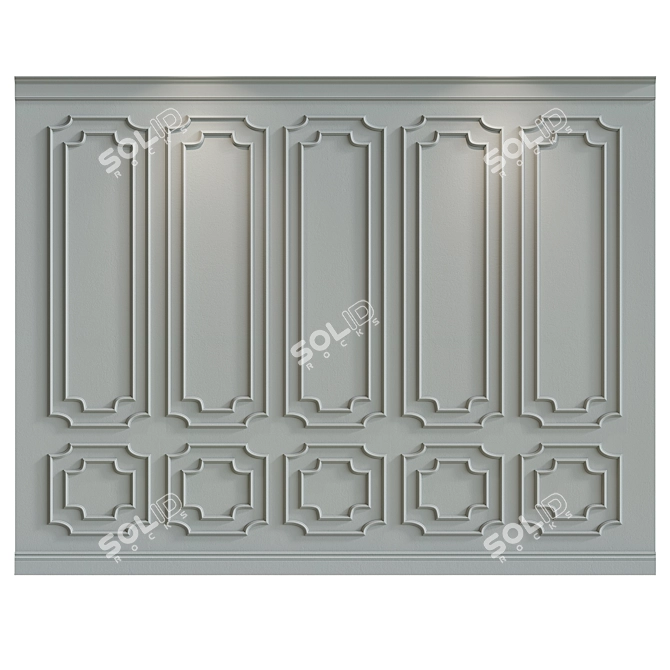  Decorative Plaster with Molding: Color Customizable 3D model image 2