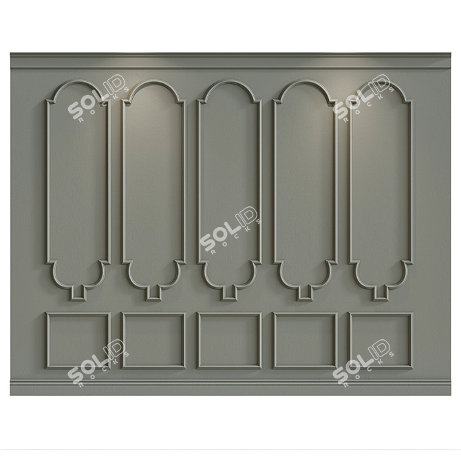 Dynamic Stucco with Molding #023 3D model image 2