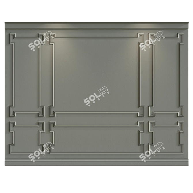 Decorative Stucco with Molding #024 3D model image 2