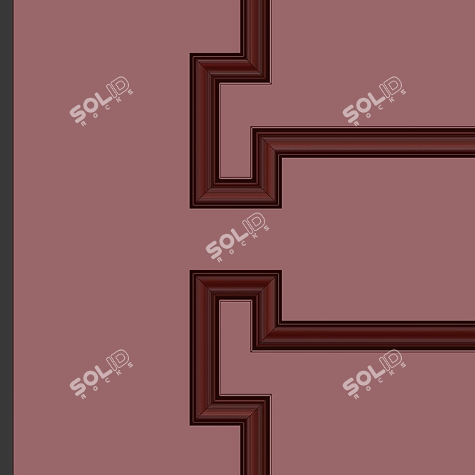 Decorative Stucco with Molding #024 3D model image 4