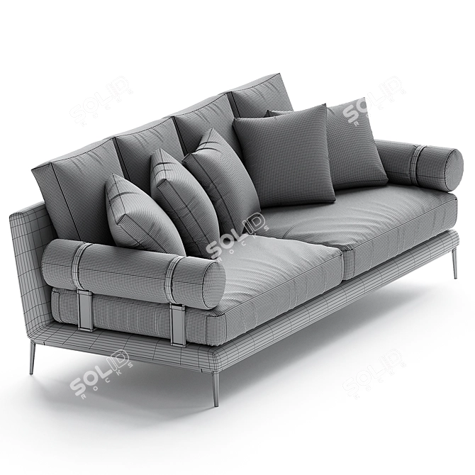 Sleek Atoll Sofa Set 3D model image 2