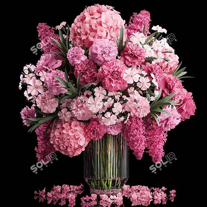 Spring Blooms Bouquet Set 337 3D model image 1