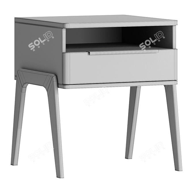 Sleek Aiken Nightstand: Modern Design 3D model image 3