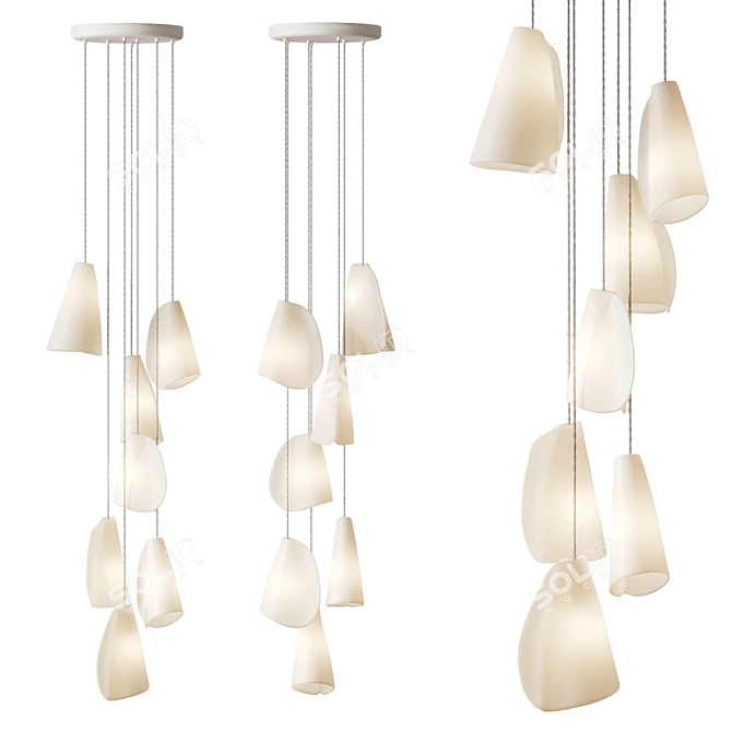 Petal Path Pendant Lamp BOCCI 3D model image 1