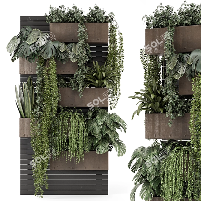 Vertical Garden Planters Set 2026 3D model image 1