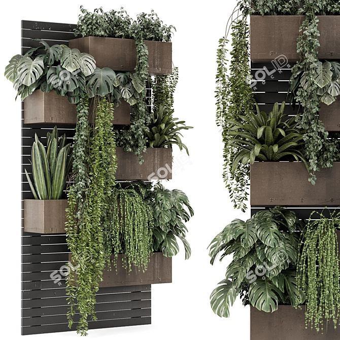 Vertical Garden Planters Set 2026 3D model image 2