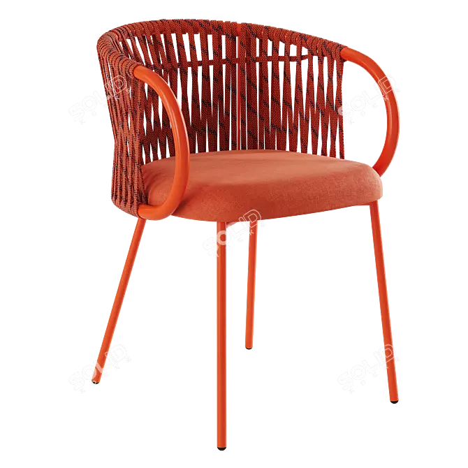 Stylish Chair Tuka by Connubia 3D model image 4