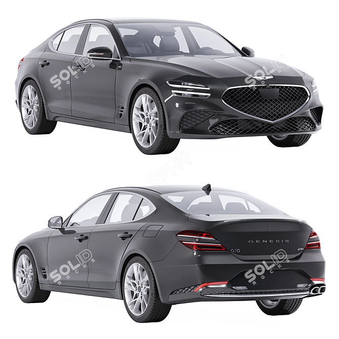 Genesis G70 3D Car Models 3D model image 1