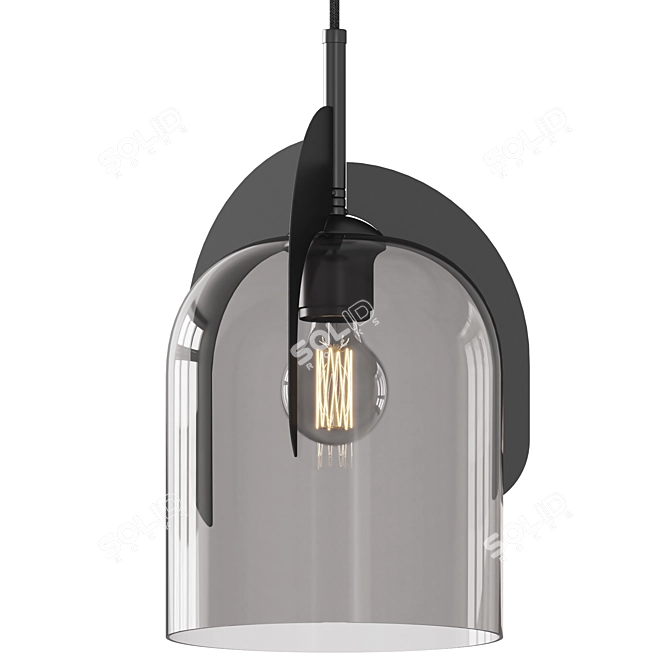 Sleek Minimalist Boshi Pendant Light 3D model image 1