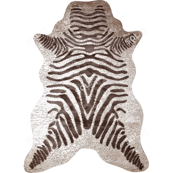 Luxury Animal Skin Rug 3D model image 1