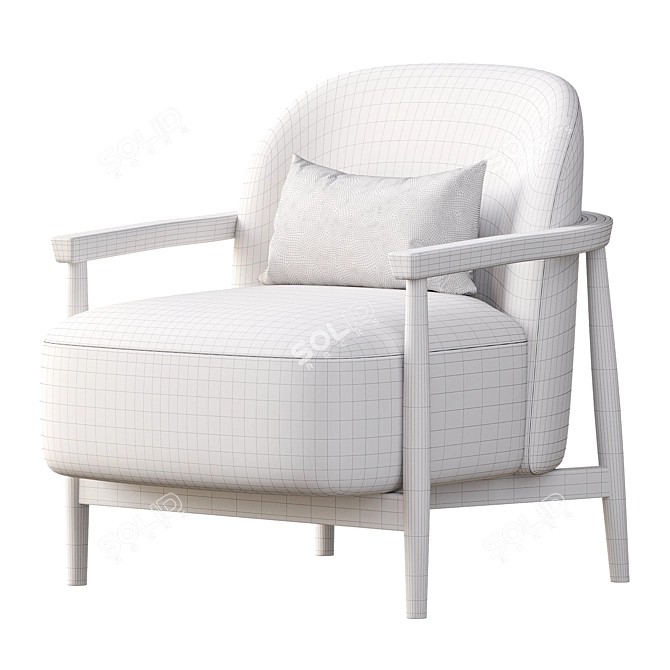 Sleek Casper Lounge Chair 3D model image 2