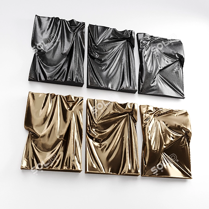 Metal and Plaster Wall Art 3D model image 5