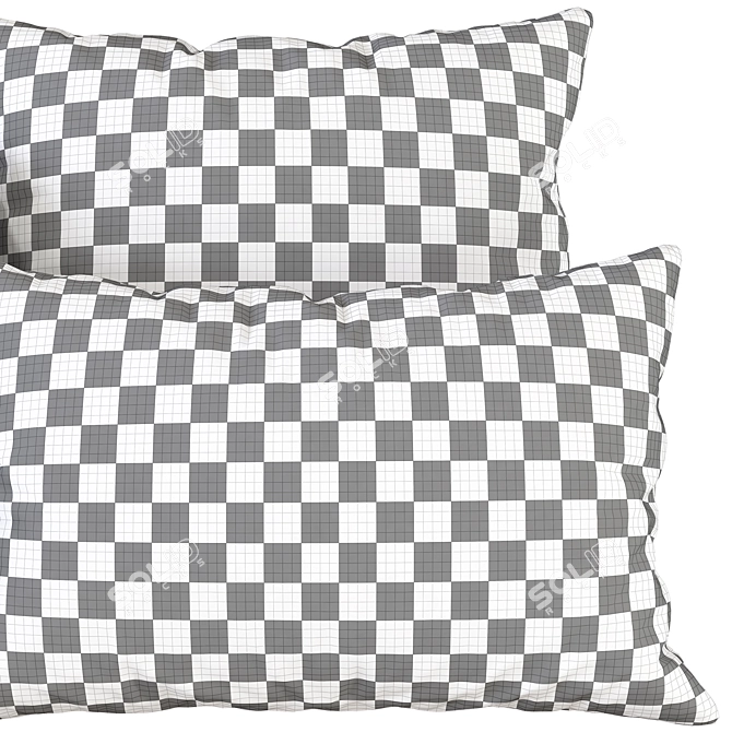 Luxury 3D Pillow Decor Model 3D model image 4