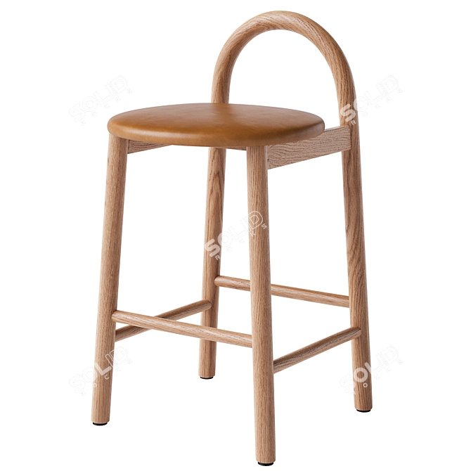 Elegant Bobby Bar Stool Model 3D model image 3