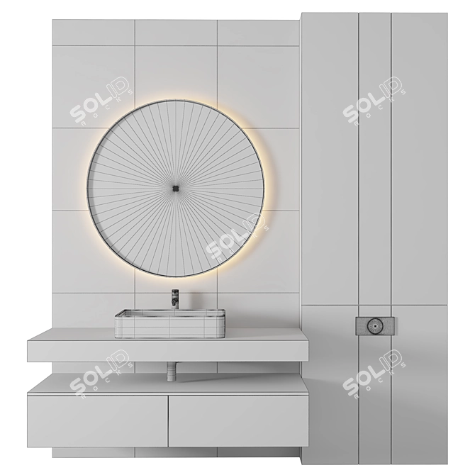 Premium Bathroom Design 3D Model 3D model image 2