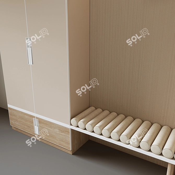 Modern Entryway Organizer Stand 3D model image 4