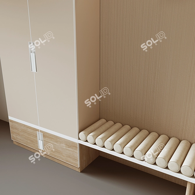 Modern Entryway Organizer Stand 3D model image 9