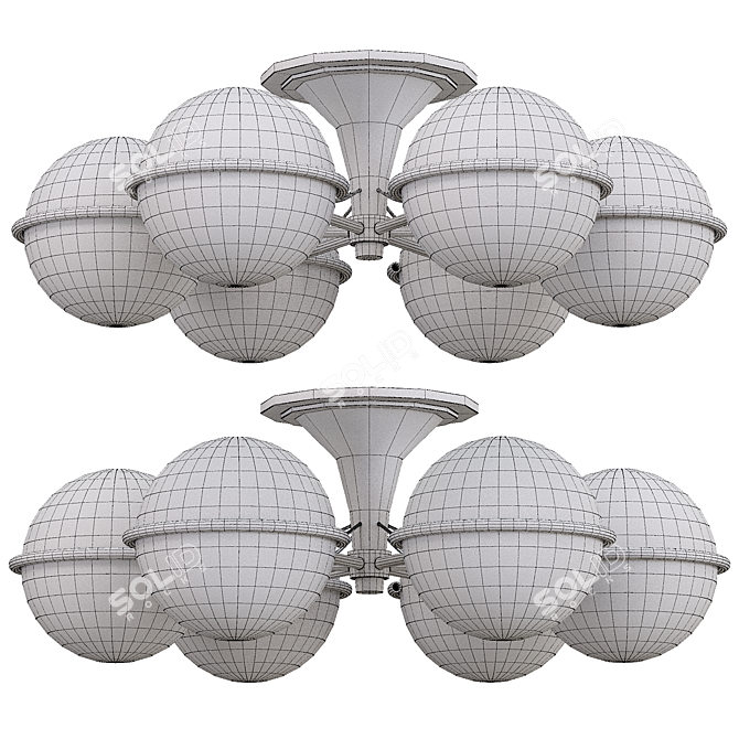 Stilnovo Atomic Globe Ceiling Lamp 3D model image 2