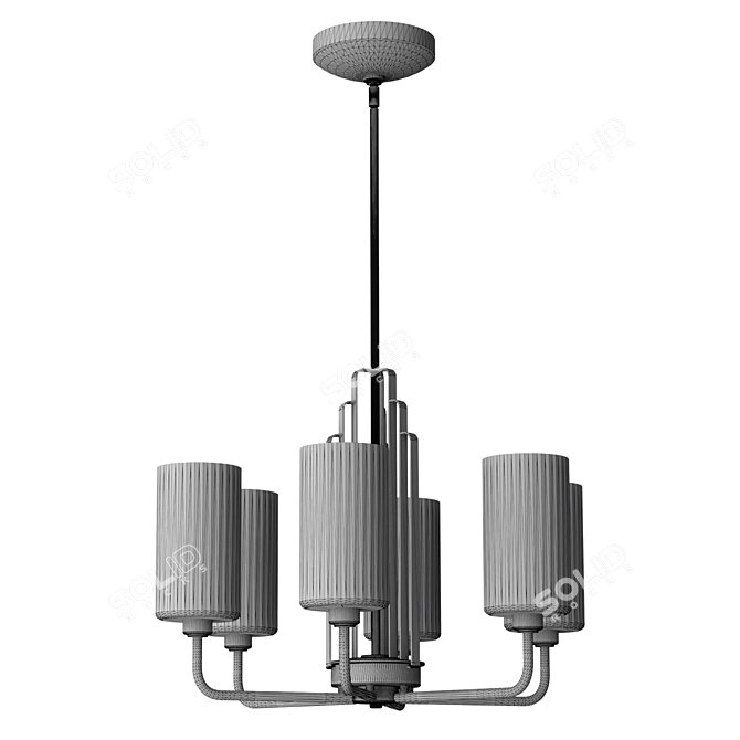 Kichler QN-KIMROSE6-BNB Chandelier Fixture 3D model image 2