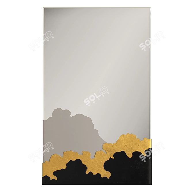  Stylish Storm Clouds Wall Mirror 3D model image 1