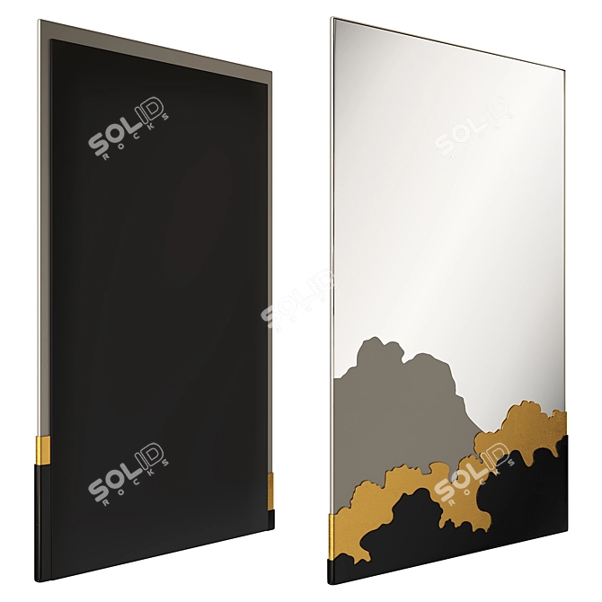  Stylish Storm Clouds Wall Mirror 3D model image 2