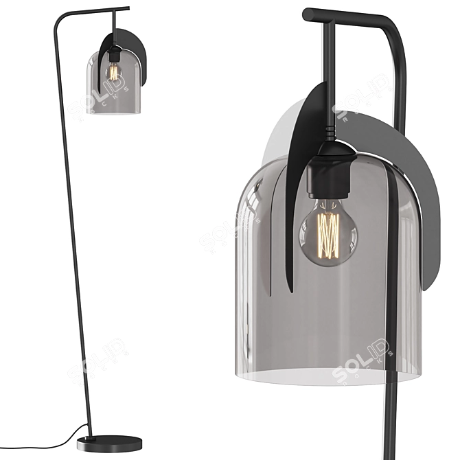 Scandinavian Minimalist Boshi Floor Lamp 3D model image 1
