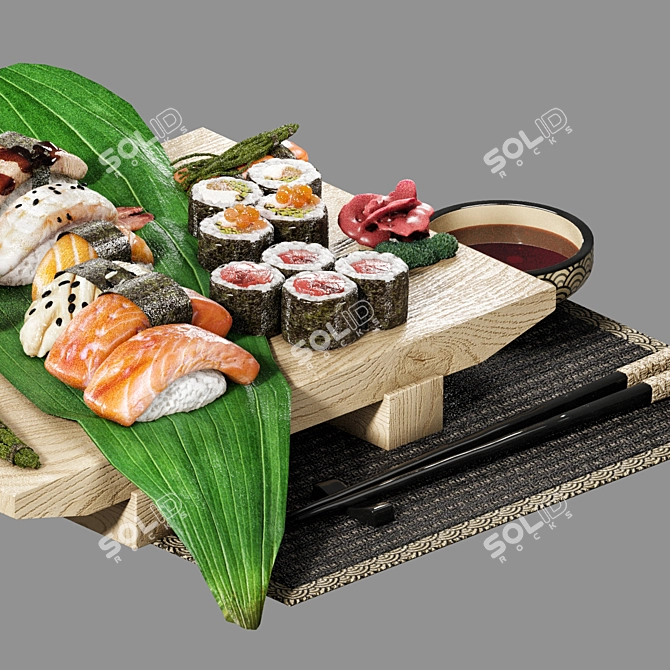 Japanese Food Set1 in Magewappa 3D model image 3