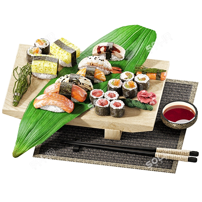 Japanese Food Set1 in Magewappa 3D model image 4