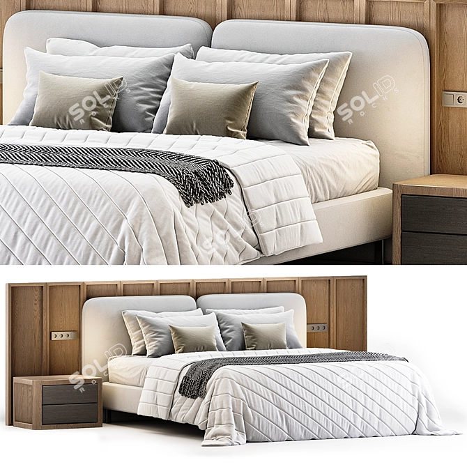 Elin Bed Model, High-Quality Mesh 3D model image 1