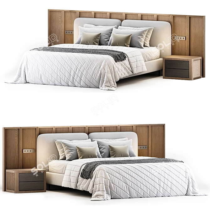 Elin Bed Model, High-Quality Mesh 3D model image 3