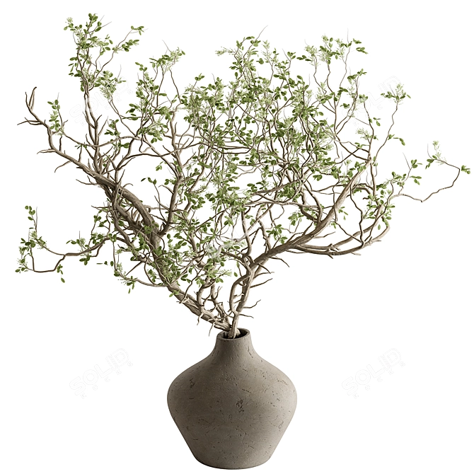 Green Branch Bouquet 162 3D model image 1