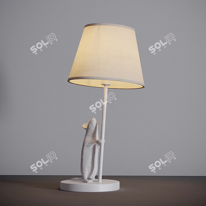 Arte Lamp Gustavo White Table Lamp 3D model image 1