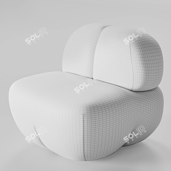  Luxe Barrel Lounge Chair Set 3D model image 5