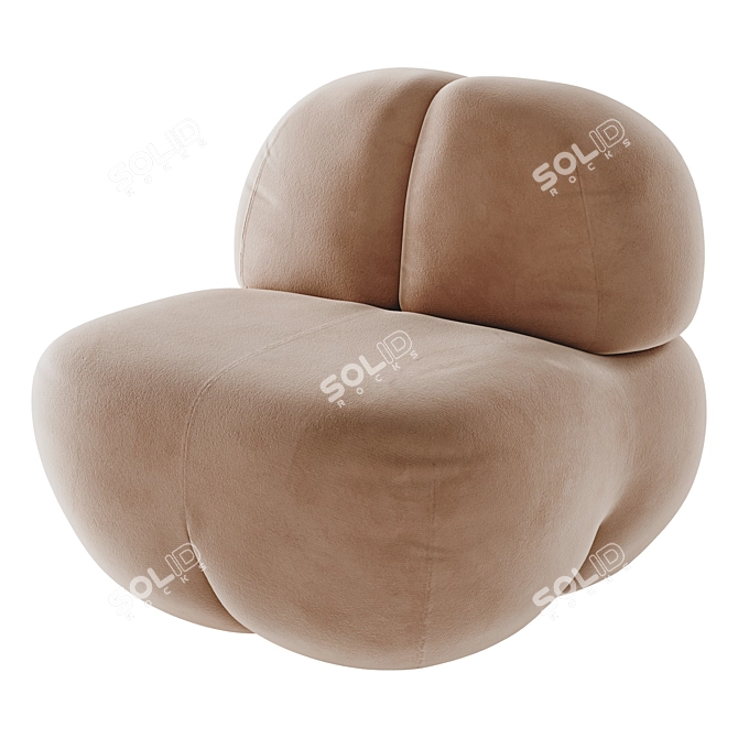  Luxe Barrel Lounge Chair Set 3D model image 6