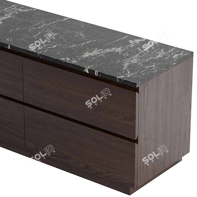 Logan Buffet Nightstand Set 3D model image 2